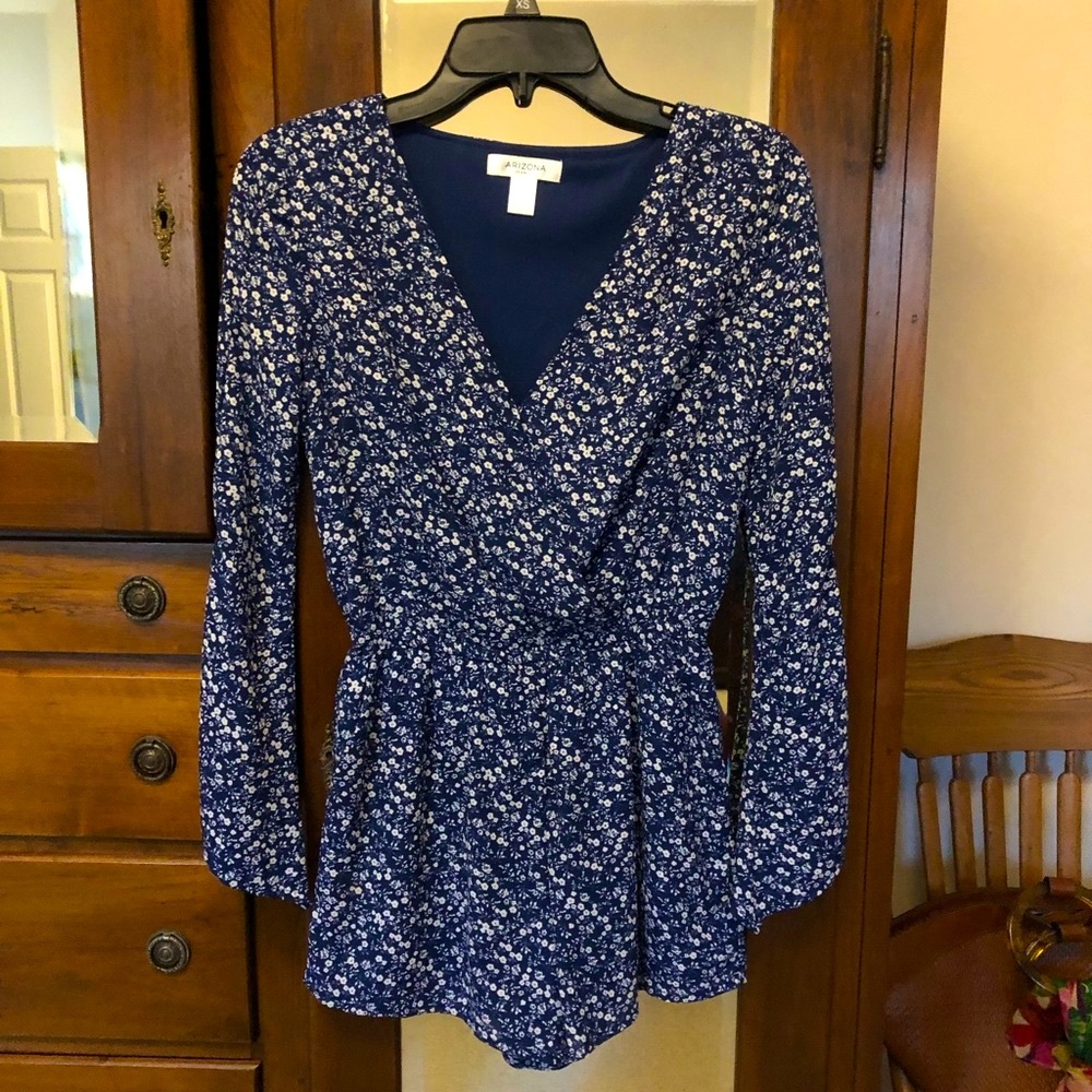 Floral Flared Sleeve Romper XS